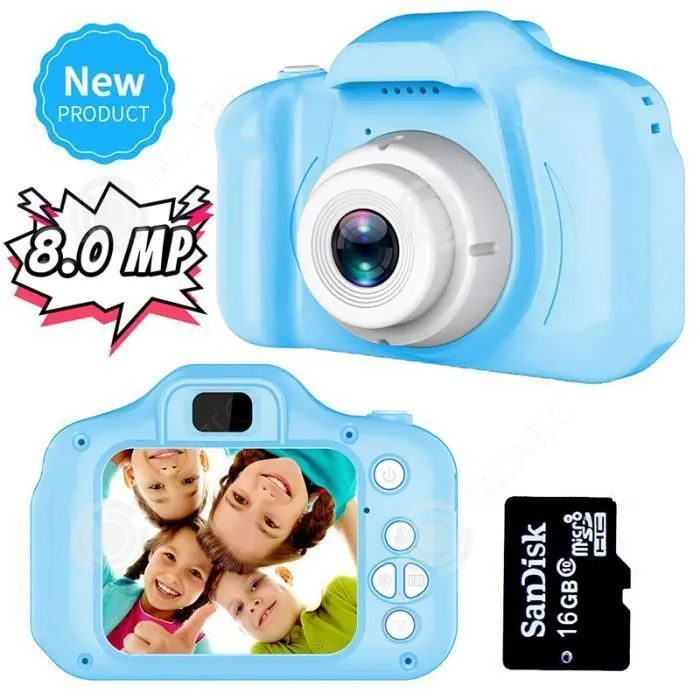 INN Jouets 3-6 Ans Fille Appareil Photo Enfant Appareil Photo Numerique Enfants Cadeaux Anniversaire Noël Présente (Bleu)-1