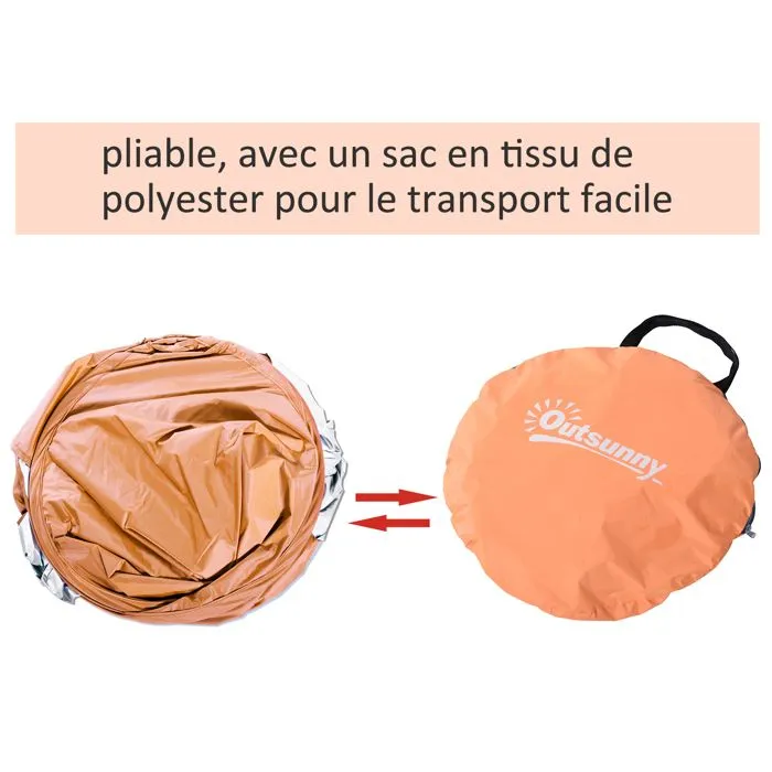 Outsunny - tente - Tissus - 200x150x119cm - Orange-4