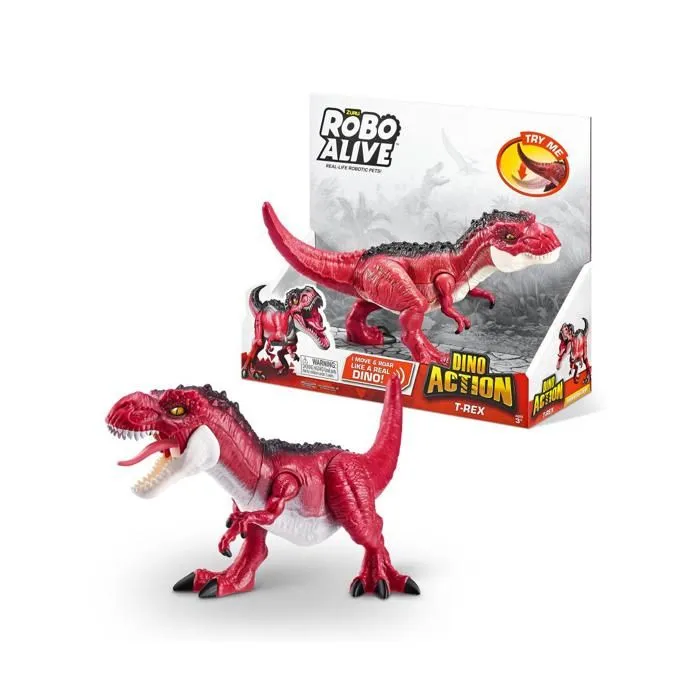 Robo Alive Dino Actionrex - ZURU - 7171 - Multicolore - Jouet enfant réaliste avec son de dino ROAR-some-0