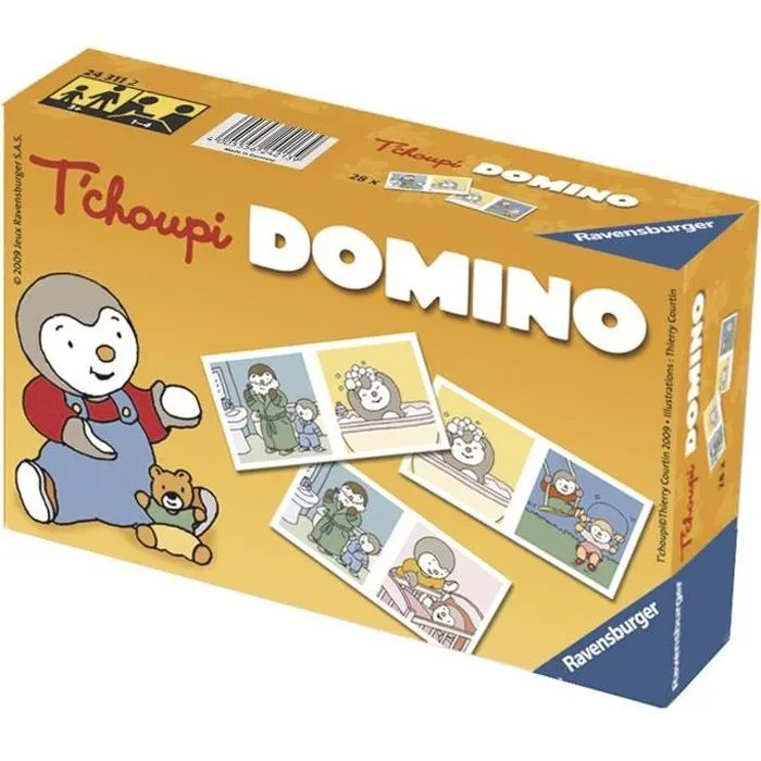 Dominos - Ravensburger - T'Choupi - Images de la vie quotidienne - Mixte - A partir de 2 ans-0