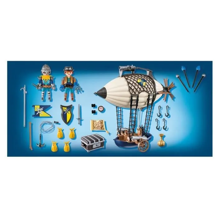 PLAYMOBIL - 70642 - Novelmore - Aérostat de Dario - Dirigeable rigide avec canons intégrés-4
