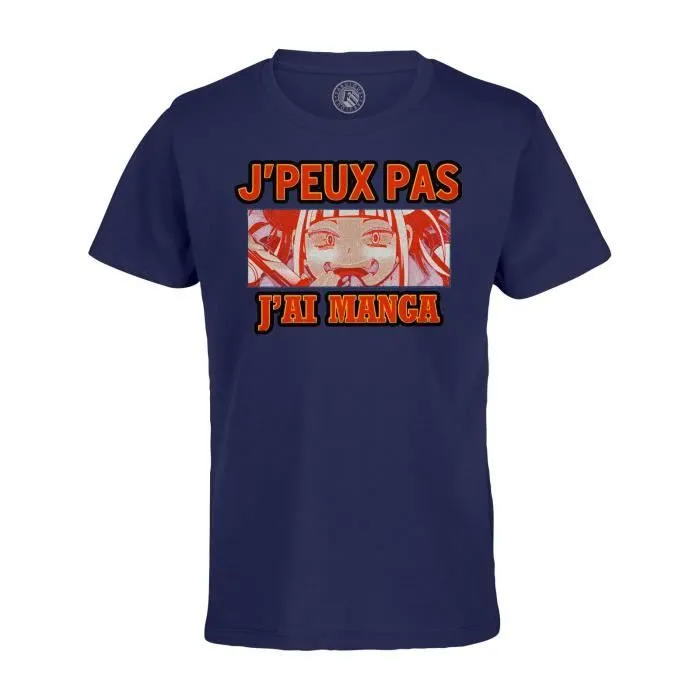 T-shirt Enfant Bleu J'peux Pas J'ai Manga Himiko Toga Anime Otaku Manga Fanart-0