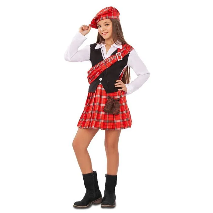 Déguisement d'Écossais pour fille - Disfrazzes.fr - Robe avec bande - Multicolore - Intérieur-0