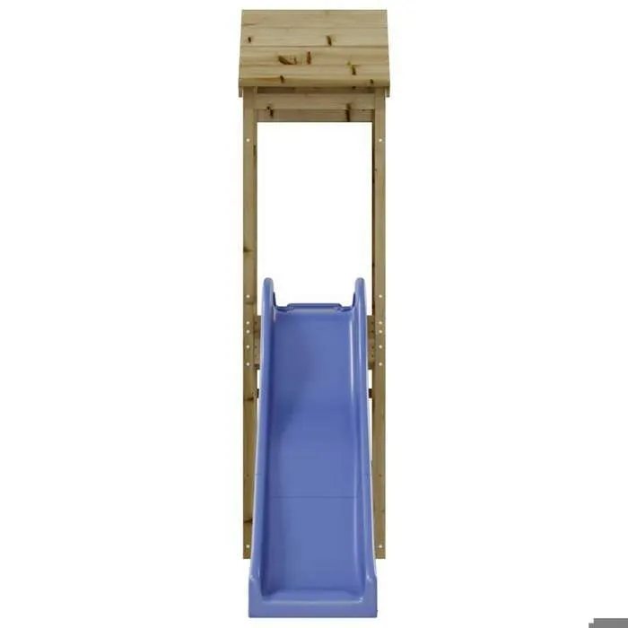 vidaXL Aire de Jeux d'Extérieur, Ensemble de Jeu avec Escalade et Toboggan Ondulé, Tour de Jeu de Jardin pour Enfant, Bois 3155809-4