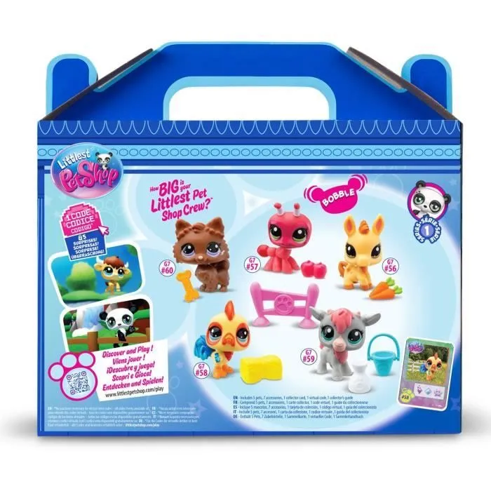 BANDAI - Littlest Pet Shop - Collector Set Thème de la ferme - 5 animaux et accessoires - BF00510-3