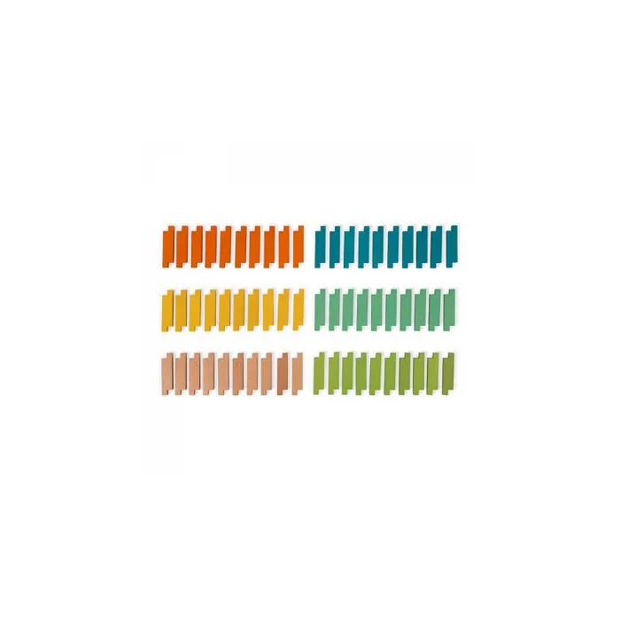 Set de Construction 60 pièces - Jeu de Construction en Bois - JANOD - 8 modèles inclus - Mixte - Dès 4 ans-2