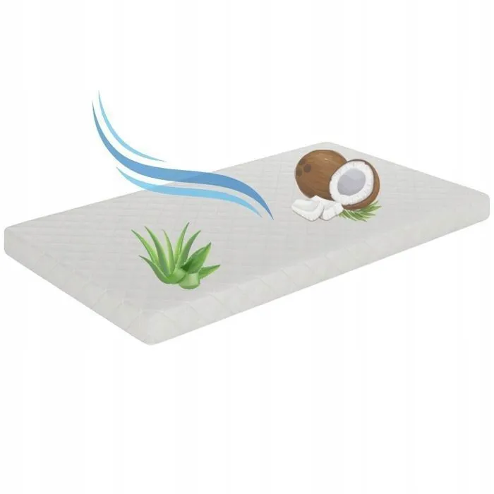 Matelas pour enfant en mousse - coco ALOE VERA 190x90x10 cm - CERTIFIÉ-0