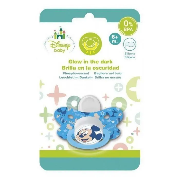 Sucette Anatomique Mickey Disney Baby Phosphorescent 6m+ 0% BPA Silicone-0