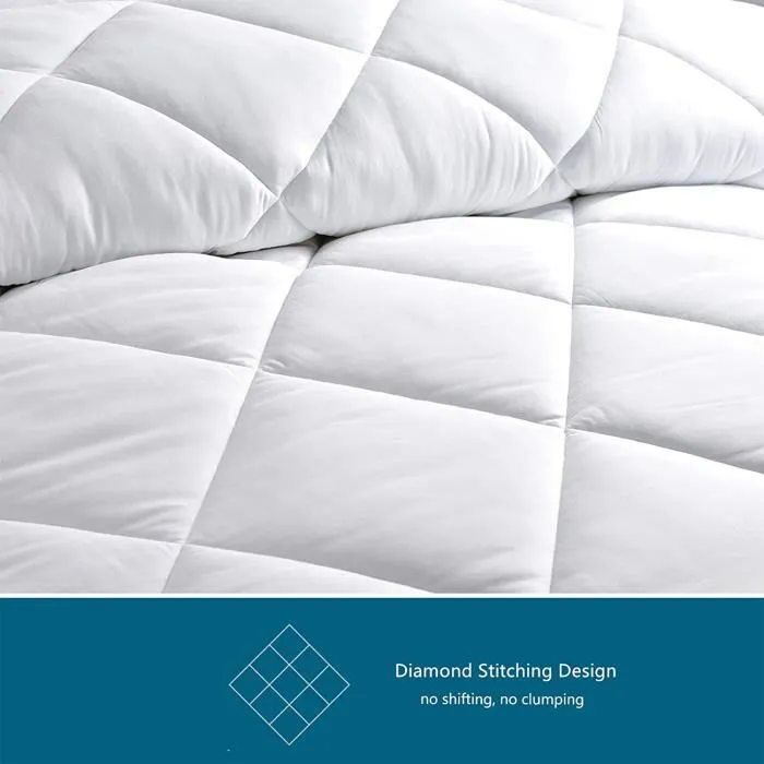 Couette en Microfibre 240X260 - WAVVE - Édredon Chaude - Blanc - Synthétique-3