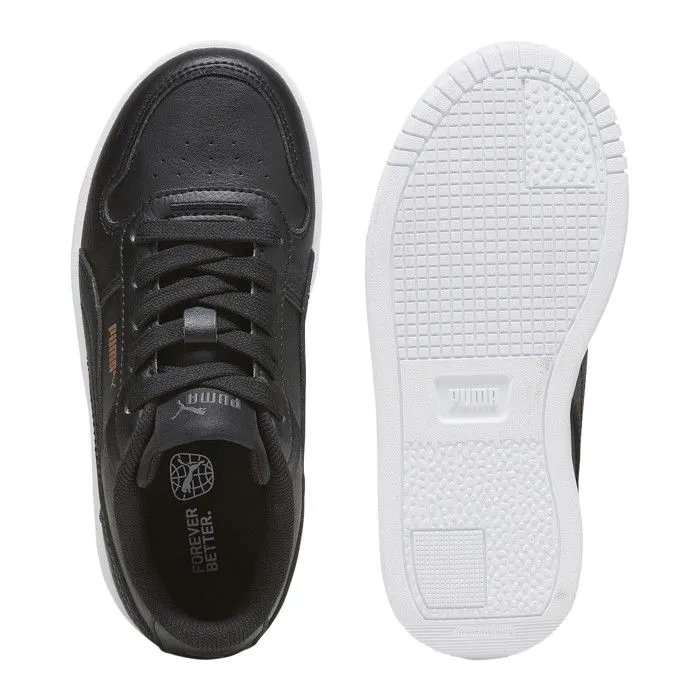 Baskets fille Puma Carina Street PS - noir/noir/or rose-5