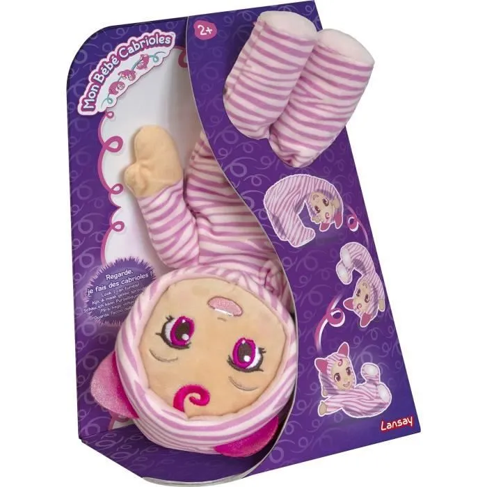 Poupon Mon Premier Bébé Cabrioles - Lansay - Modèle Aléatoire - 3 coloris disponibles - Dès 2 ans-0