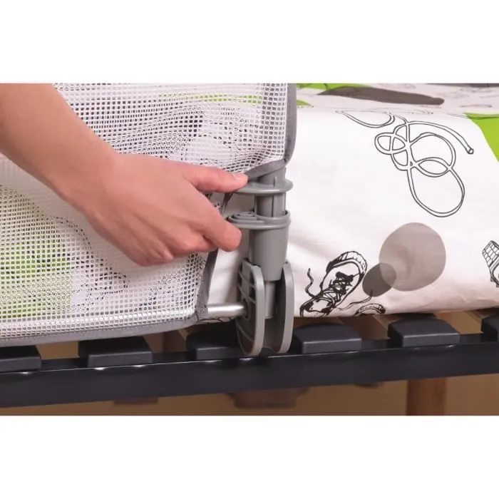 Barrière de lit de sécurité SAFETY 1ST - 90 cm - Blanc - Rabat facile - Verrouillage automatique-2