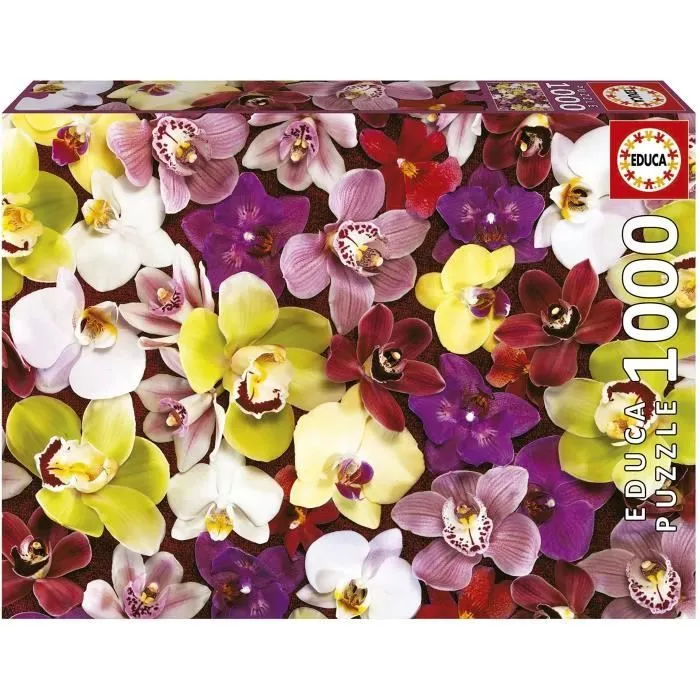 Puzzle 1000 pièces - COLLAGE ORCHIDÉES - EDUCA - Nature morte et objets - Mixte - Espagne-0