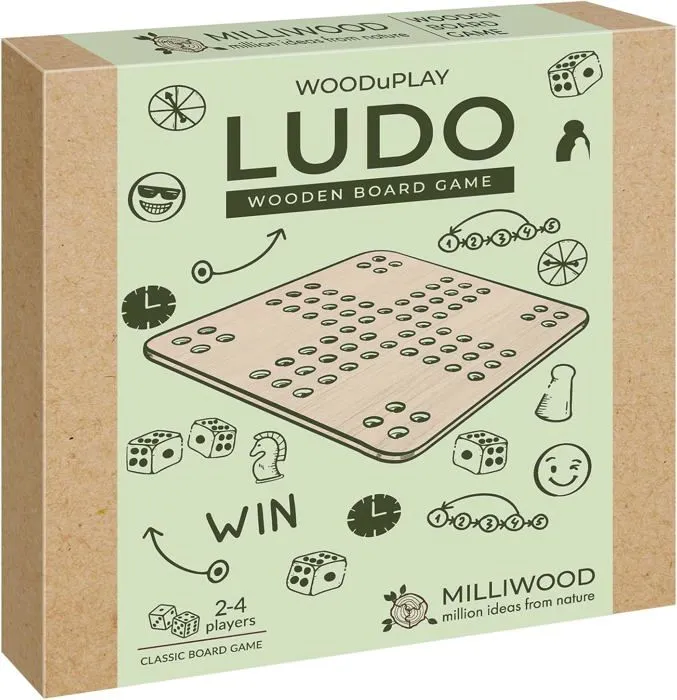 Jeu des petits chevaux en bois - Ludo - Jeu de Société pour Toute la Famille - Milliwood-2