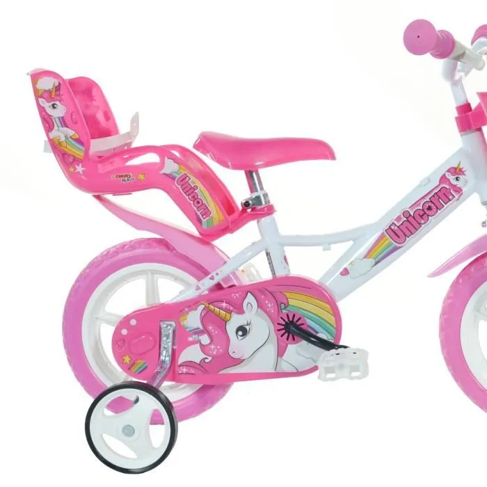 Vélo Enfant 12" - UNICORN - Rose - 3 à 5 Ans - Roue 12 pouces - Fille-2