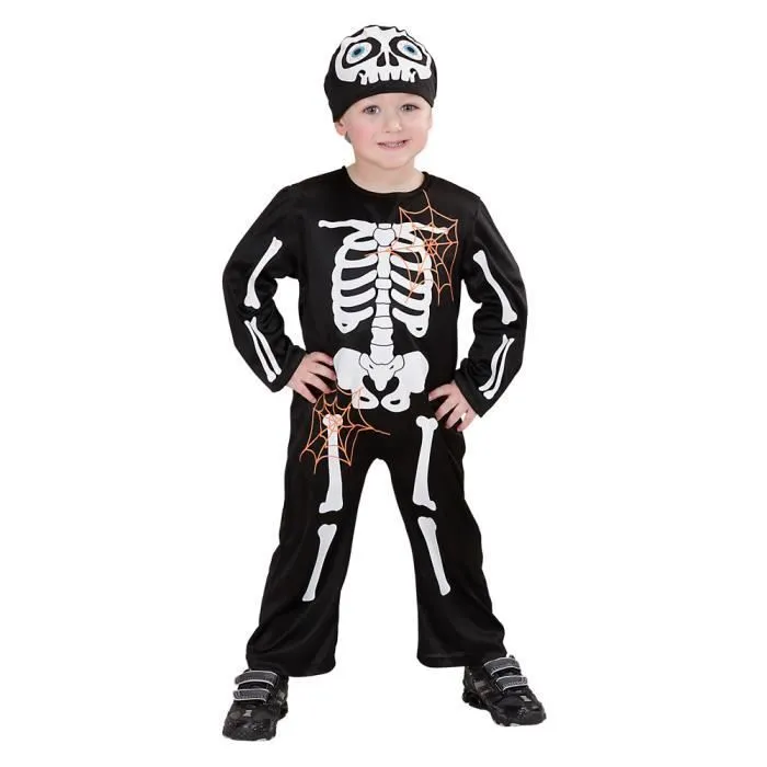 Costume de Petit Squelette - Bébé - Mixte - 18/24 mois (81 à 86 cm) Noir