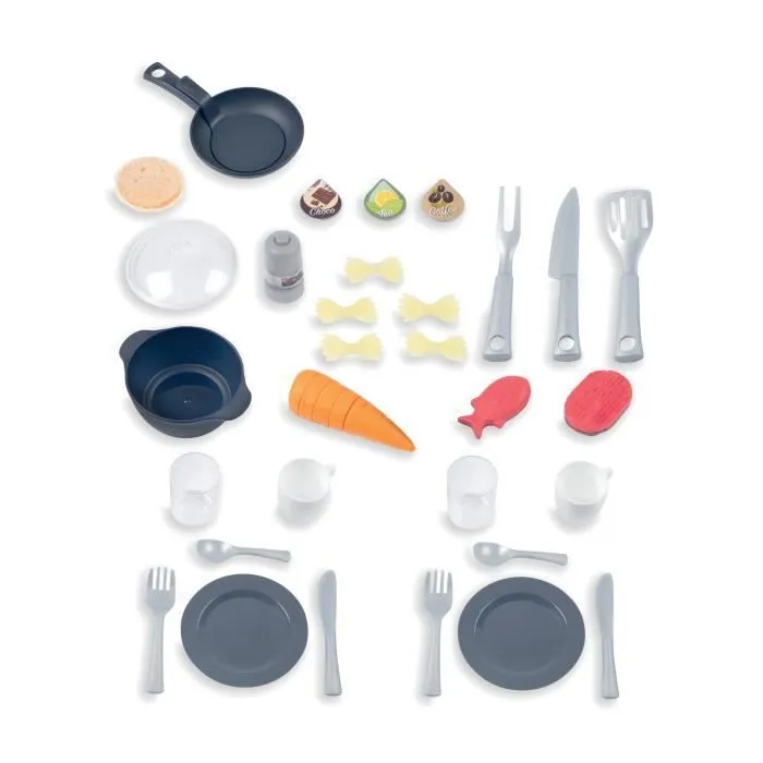 Cuisine évolutive Tefal de Smoby - Pour enfants dès 3 ans - Avec plinthes amovibles - 31 accessoires inclus-4