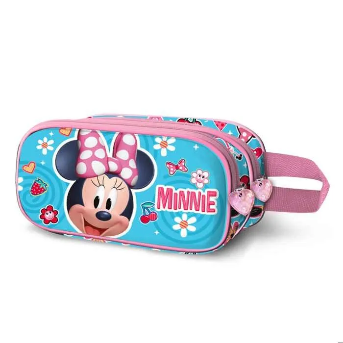 Trousse Double 3D - Disney Minnie Mouse Happiness - Bleu - Taille Unique-0