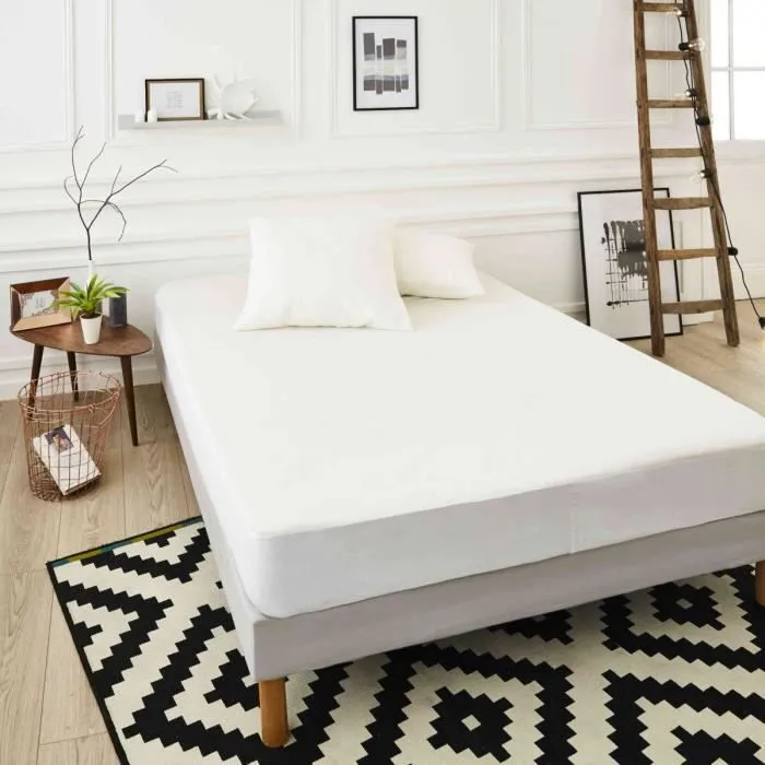 SWEETNIGHT Protège-matelas PREMIUM VICTOR 90x190 / 200 cm - Blanc-0