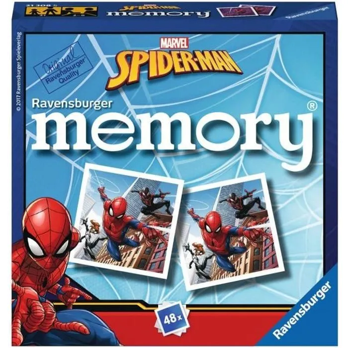 Jeu de mémoire - RAVENSBURGER - MEMORY MARVEL SPIDER MAN 48 PIECES - Mixte - Enfant - Spiderman-0