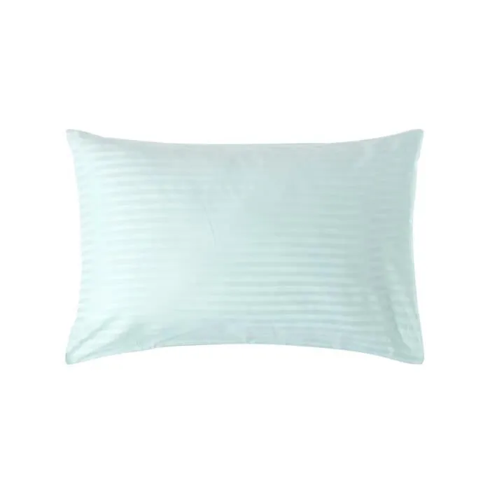 Taie d'oreiller en satin de coton égyptien Bleu 330 fils 50x75cm-0