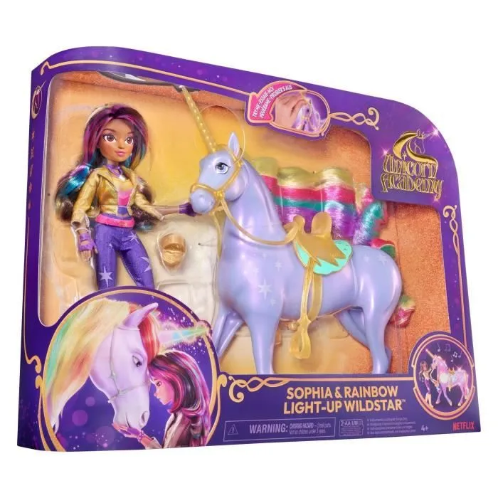 SPIN MASTER LICORNE A FONCTIONS 28 CM WILDSTAR + POUPEE 24 CM Unicorn Academy-4