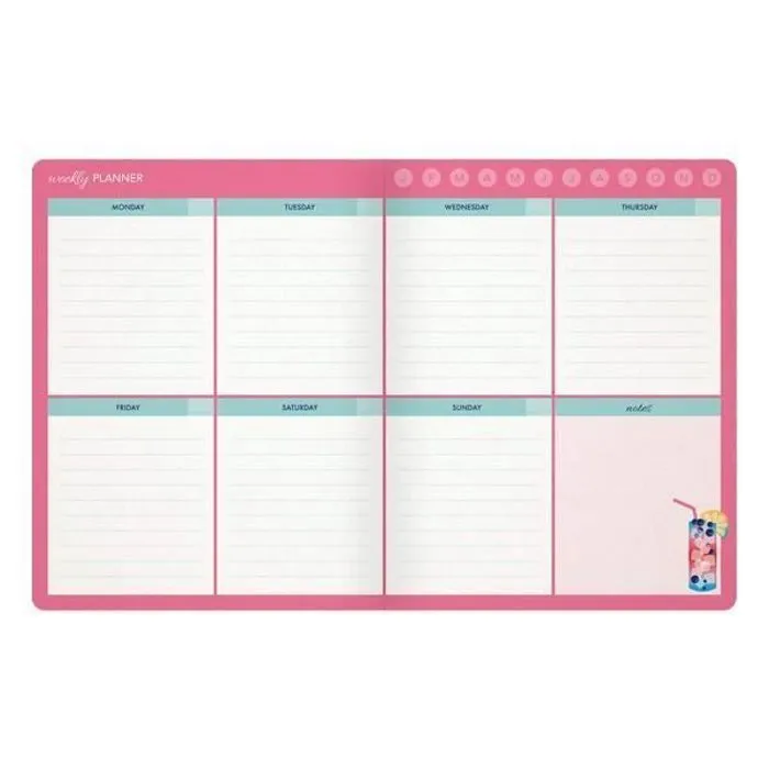 Agenda - Santoro - Lollipop - Souple - Élastique - Inclus 2 marqueurs et poche intérieure-3