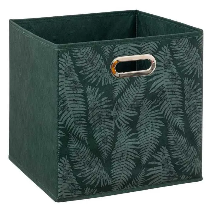 Five Simply Smart - Lot de 6 boites de rangement en tissu Herbier - 31x31x31cm - Vert-2