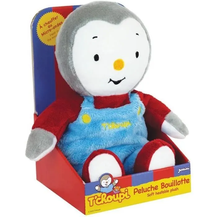 T'choupi Peluche Bouillotte +/- 21 cm avec Micro Perles d'Argile - JEMINI - Apaise les maux de ventre et réchauffe.-3