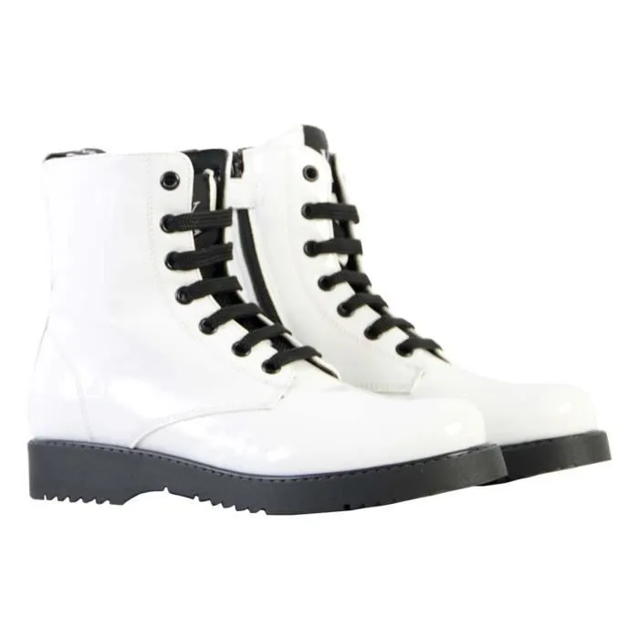 Bottine à Lacets - Calvin Klein - Blanc - Fermeture à Lacet - Talon Bloc - Confort Exceptionnel-2