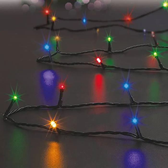 Guirlande lumineuse extérieur programmable 7m multicolore 96 LED à piles Feeric lights & christmas-0