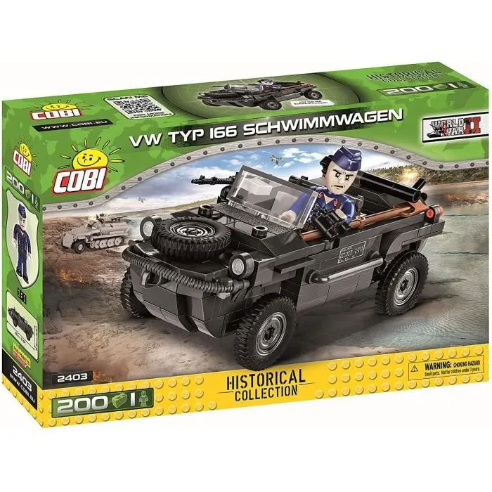 Véhicule amphibie - COBI - VW TYP 166 Schwimmwagen - 14 000 pièces - Pour enfant et garçon-0