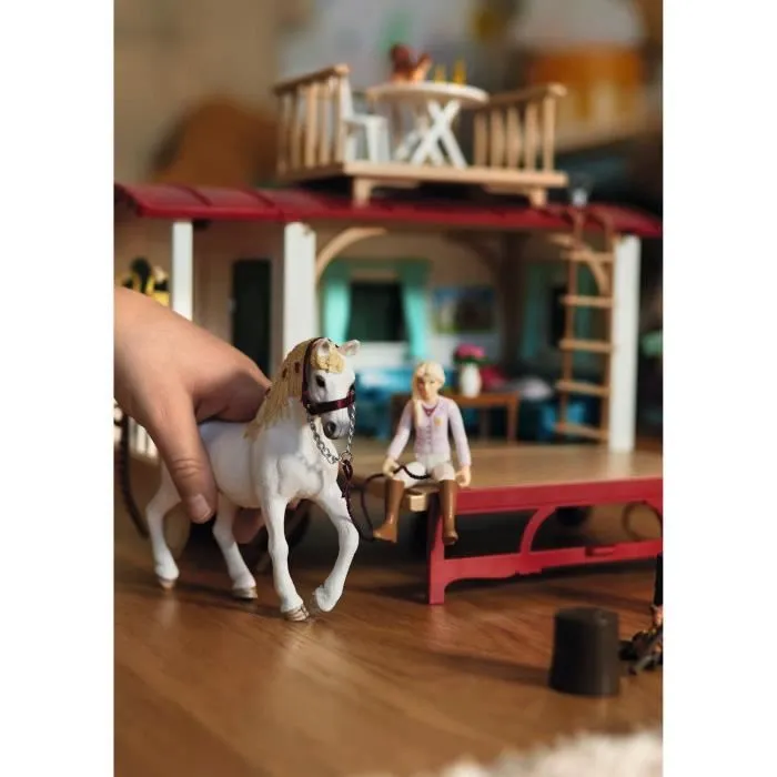 Caravane rencontres secrètes, coffret schleich avec 1 cheval schleich inclus, coffret figurines pour enfants de 5 ans - schleich-2