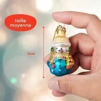 Ornement d'arbre - TWIDDLERS - Boules de Noël en Verre Vintage - 12 pièces - 4 cm - Multicolore-2