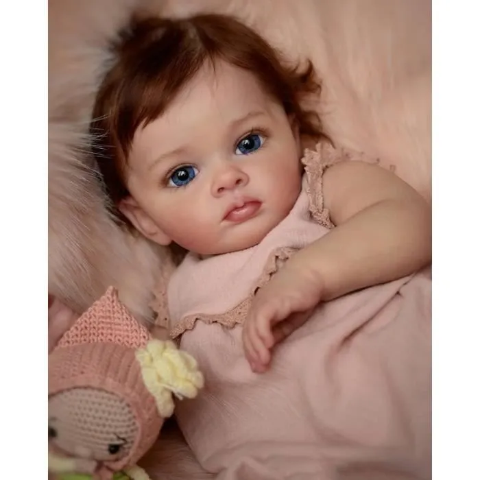 Poupée Reborn Pour Fille 60CM Peinture à La Main Tutti Haute Qualité Peau 3D Couches Multiple-3