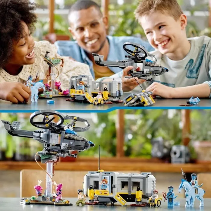 LEGO Avatar 75573 Les Montagnes Flottantes : le Secteur 26 et le Samson RDA, Jouet, Figurines-4