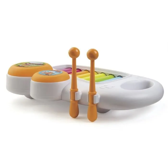 Xylophone en métal SMOBY Cotoons + 2 tambourins - Pour bébé à partir de 12 mois - Mixte-3