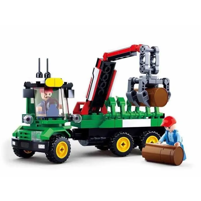 SLUBAN - Jeu Tracteur avec remorque et rondins - M38-B0778-1