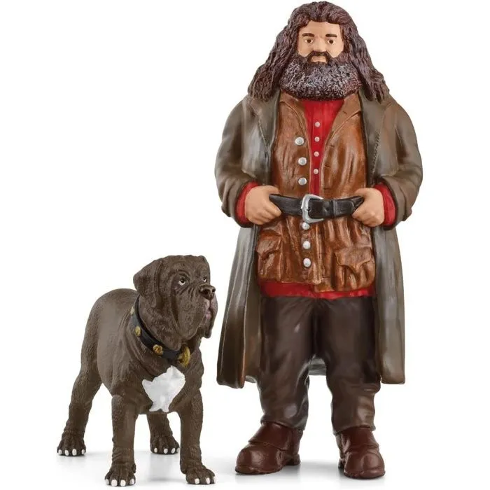 Hagrid et Crockdur, Figurine de l'univers Harry Potter®, pour enfants dès 6 ans, 8 x 11,5 x 13 cm - schleich 42638 WIZARDING WORLD-1