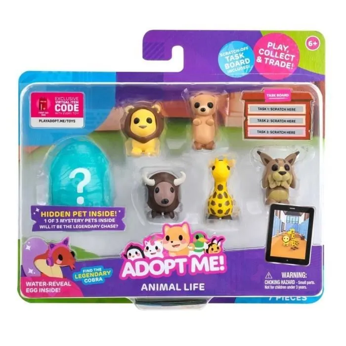 Jouet - JAZWARES - Pack de 6 animaux Adopt Me - Animal mystère inclus-0