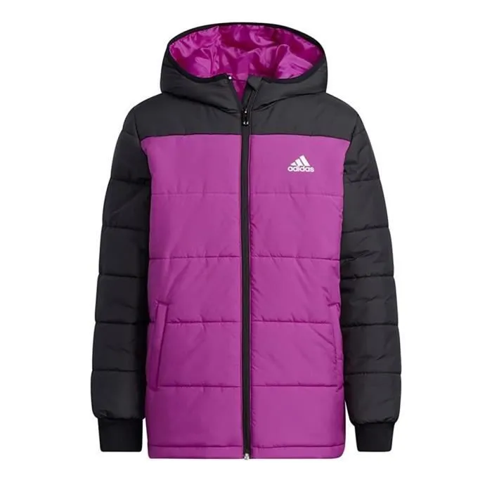 Doudoune Fille Adidas Padded - Violet/Noir - Col Montant - Capuche - Manches Longues-1