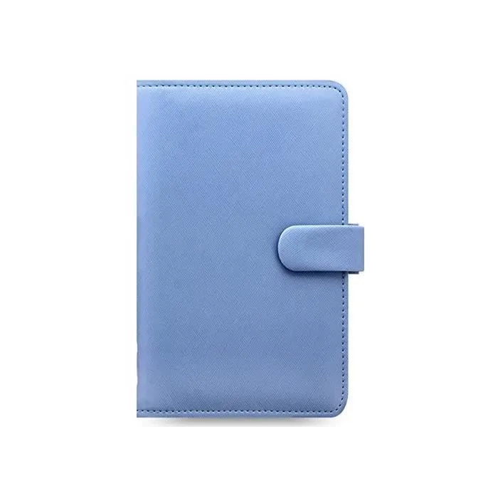 Agenda organiseur - FILOFAX - Saffiano - Format Personal Compact - Bleu - Rigide - Spirales-0