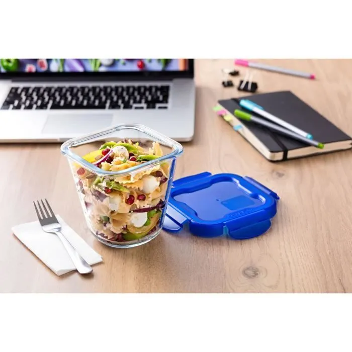 PYREX - COOK&GO - Boîte haute en vere avec couvercle 12*12 cm-1
