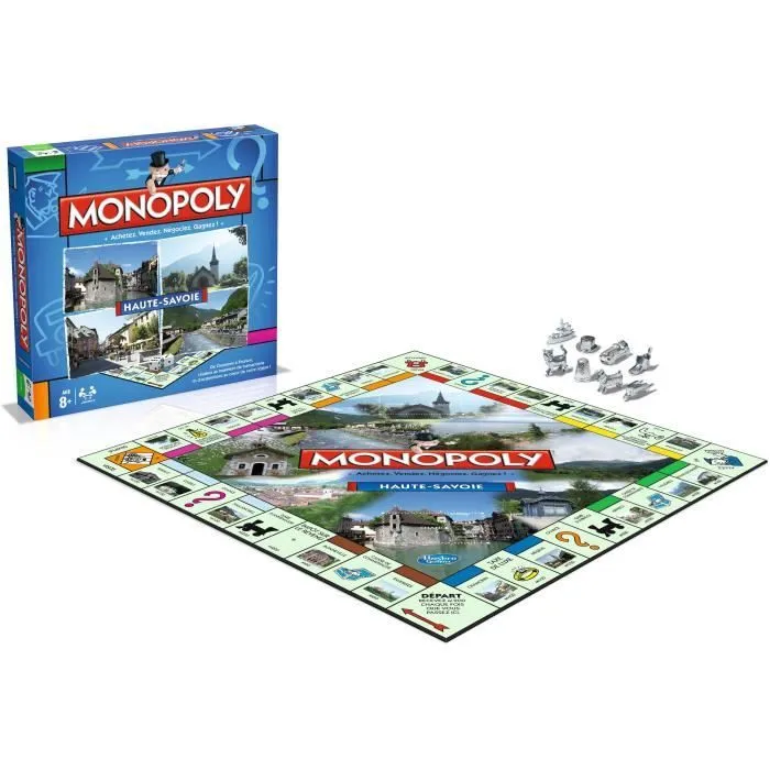 Monopoly - WINNING MOVES - Haute-Savoie - Jeu de plateau - A partir de 8 ans - Mixte-2