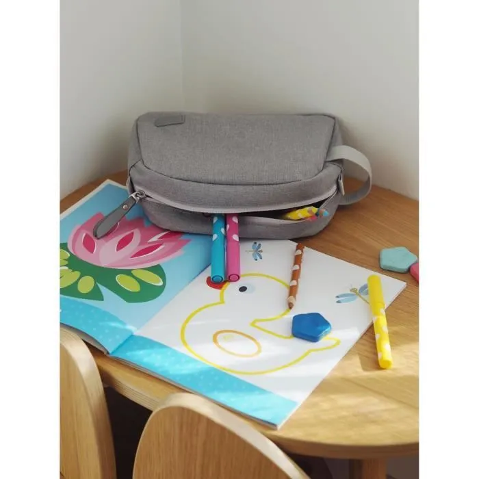BEABA, Trousse de toilette bébé gris chiné-6