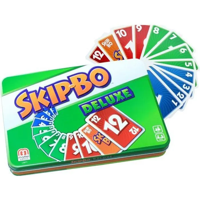 Jeu de société - MATTEL - SKIP BO Deluxe - Mixte - Vert - A partir de 7 ans-0