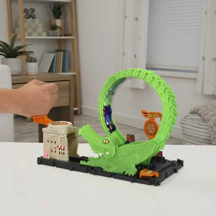 Voiture - Hot Wheels - Looping Attaque de l’Alligator - 1 voiture incluse - Multicolore - 3 ans-5