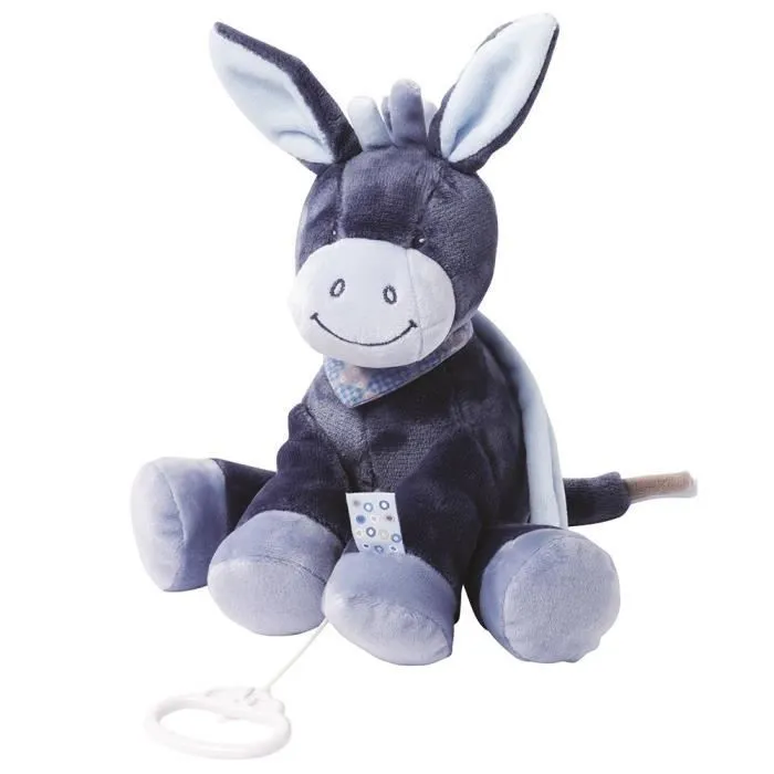Peluche musicale NATTOU Alex l'âne - Mélodie La-Le-Lu - Velours doux - Mixte dès la naissance-0