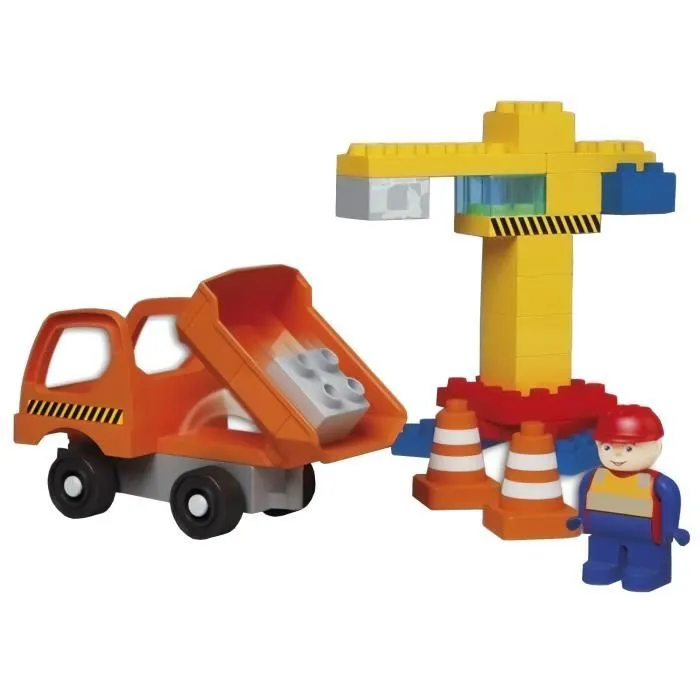 Kit de construction de chantier UNICO - 23 pièces - Multicolore-0