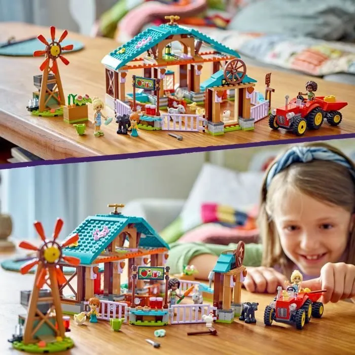LEGO® 42617 Friends Le Refuge des Animaux de la Ferme, Jouet de Ferme avec 3 Figurines et 5 Animaux, plus un Tracteur-4